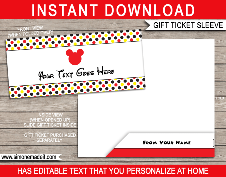 Disneyland Trip Printable Template Surprise Disney Trip Reveal Gift