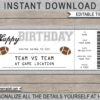 Birthday Football Game Ticket Template – Printed Smile Shop
