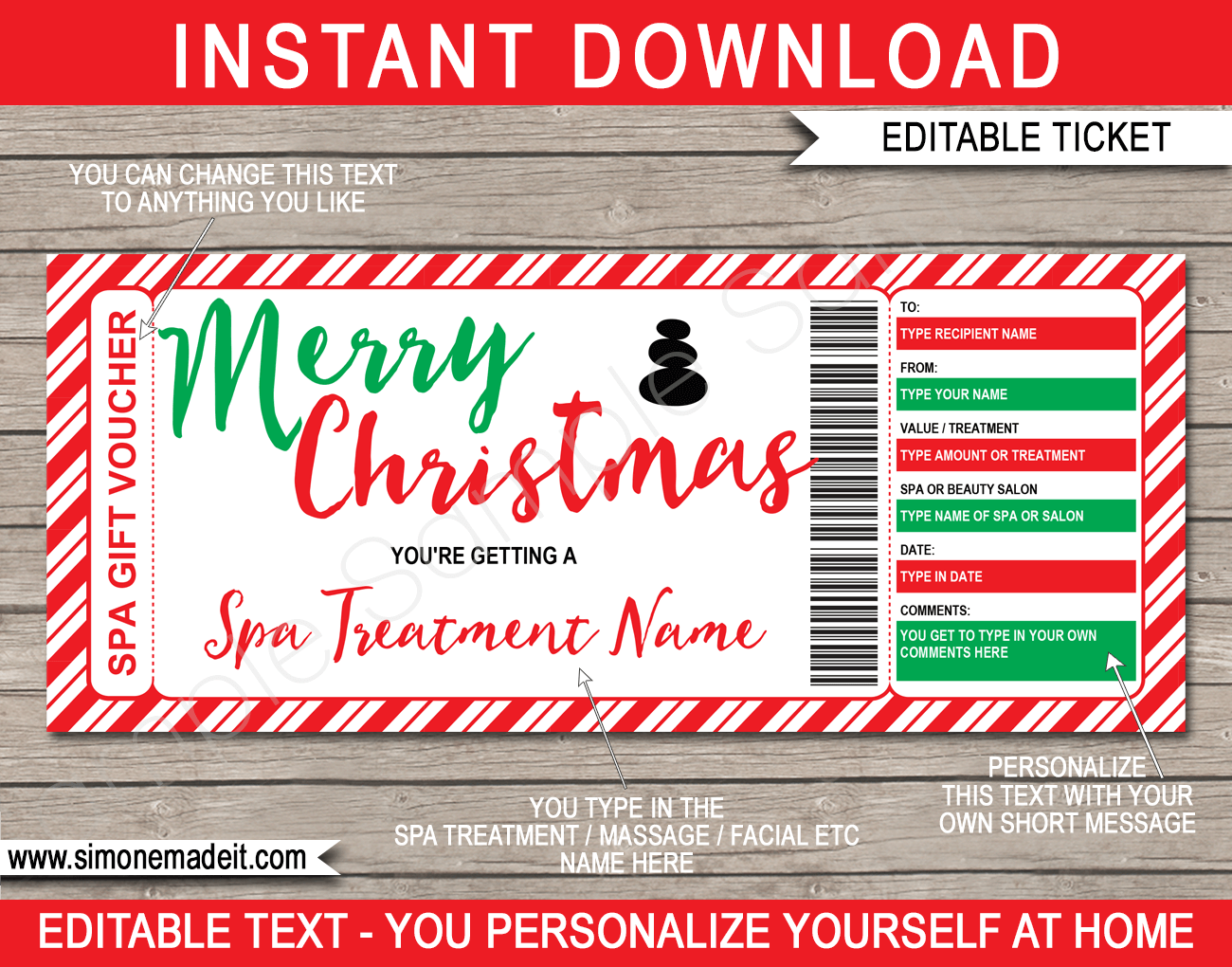 blank christmas gift certificate template