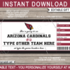 Arizona Cardinals Game Ticket Gift Voucher