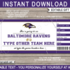 Baltimore Ravens Game Ticket Gift Voucher