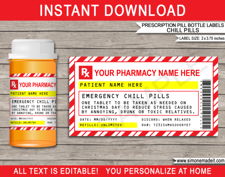 Prescription Labels Archives - Gifts by SIMONEmadeit