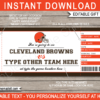 Cleveland Browns Game Ticket Gift Voucher