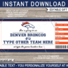 Denver Broncos Game Ticket Gift Voucher