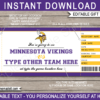 Minnesota Vikings Game Ticket Gift Voucher