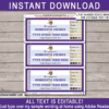 Minnesota Vikings Ticket Birthday Editable Template DIY