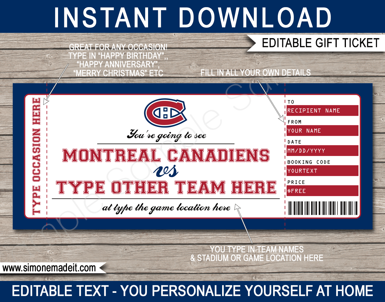 Billets Montreal Canadiens - Hellotickets