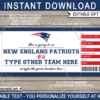 New England Patriots Game Ticket Gift Voucher