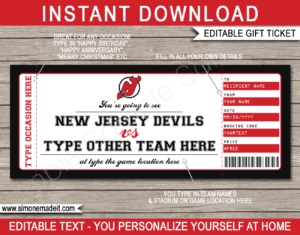 New Jersey Devils Tickets on Behance