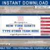 New York Giants Game Ticket Gift Voucher