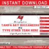 Tampa Bay Buccaneers Game Ticket Gift Voucher