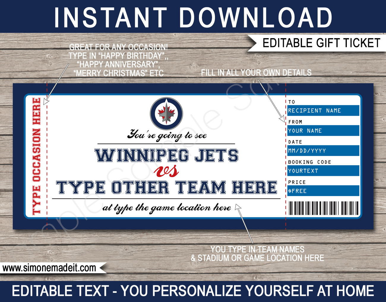 Winnipeg Jets Gift Cards & Jets Gift Cards