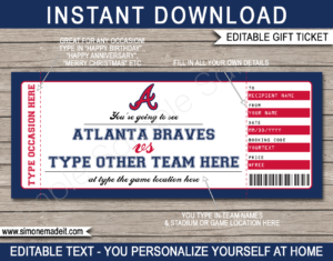 MLB Atlanta Braves Personalized Can & Bottle Wrap