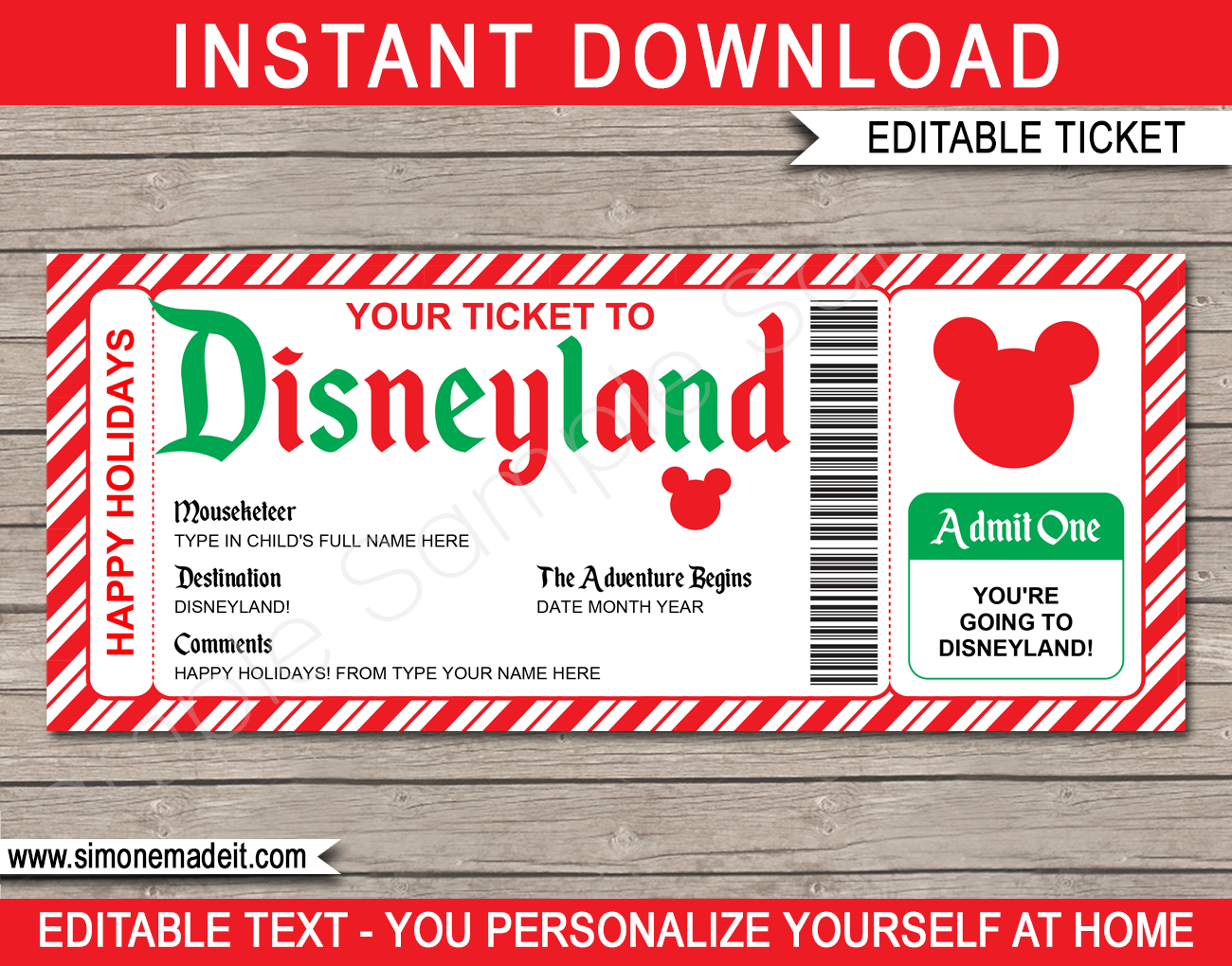 Disneyland Ticket Printable Printable Word Searches