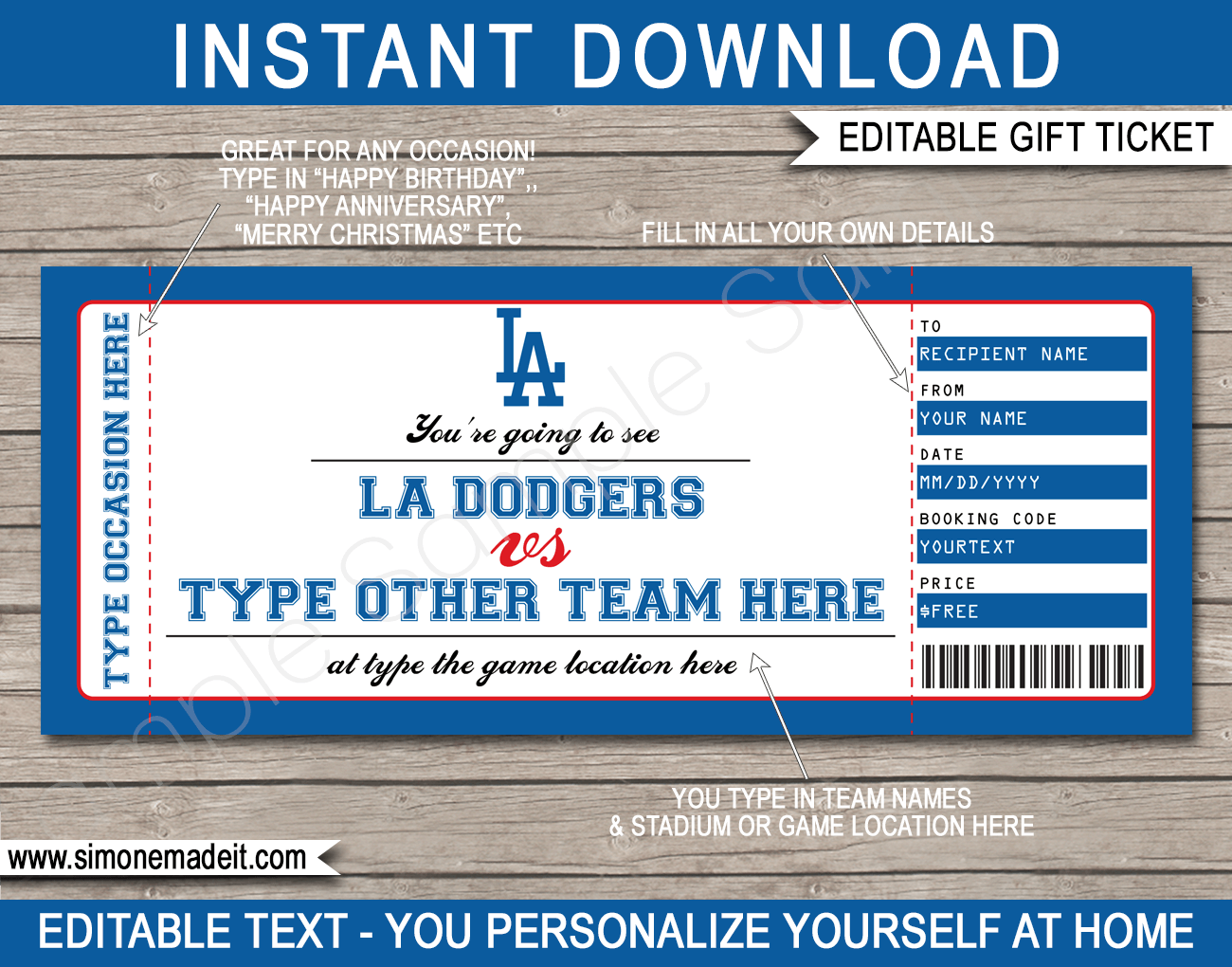 La Dodgers Printable Schedule