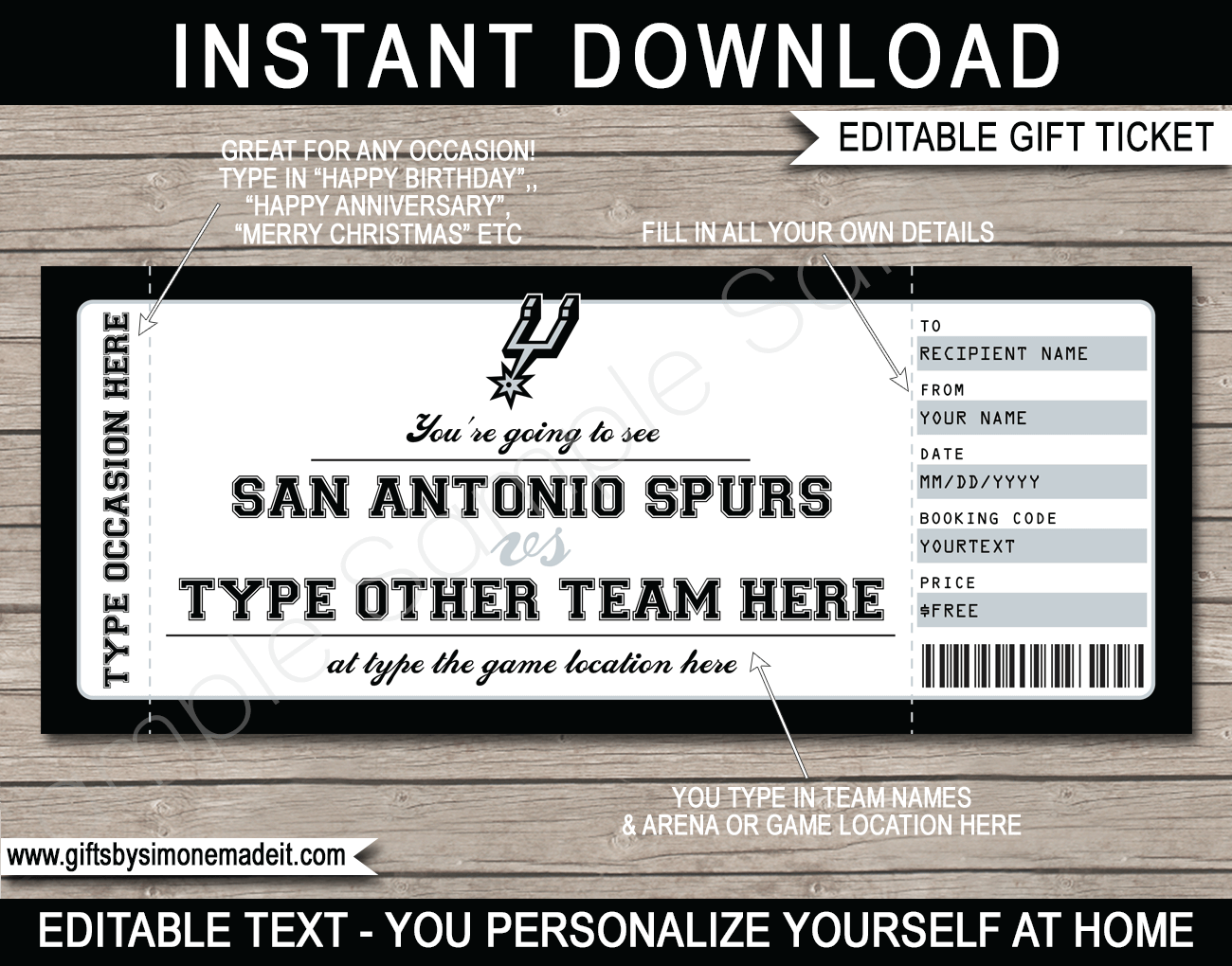 San Antonio Spurs NBA Store eGift Card ($10-$500)