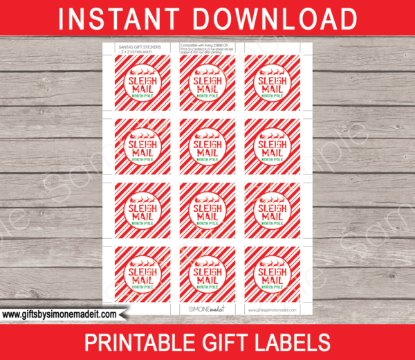 Santas Workshop Gift Labels Template | Printable From Santa Gift Tags