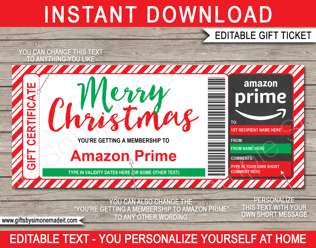 Amazon Gift Certificate Printable