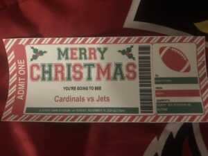 Christmas Football Game Tickets - Gift Idea for kids