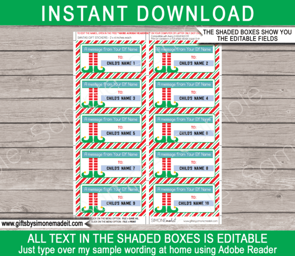 Elf Secret Message Printable Template, Decoder & Labels | Christmas