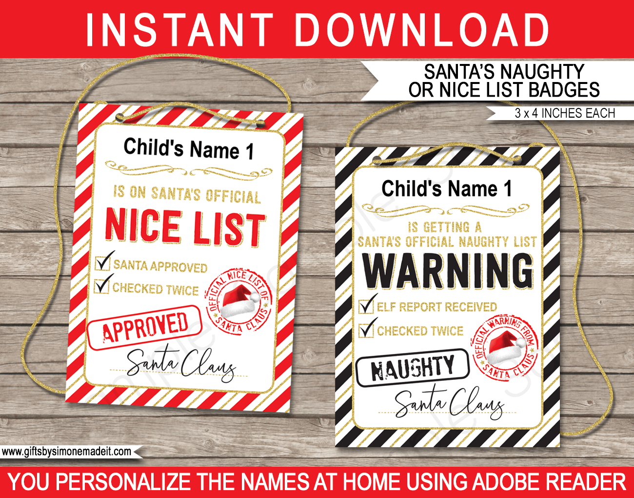 Naughty Or Nice List Template