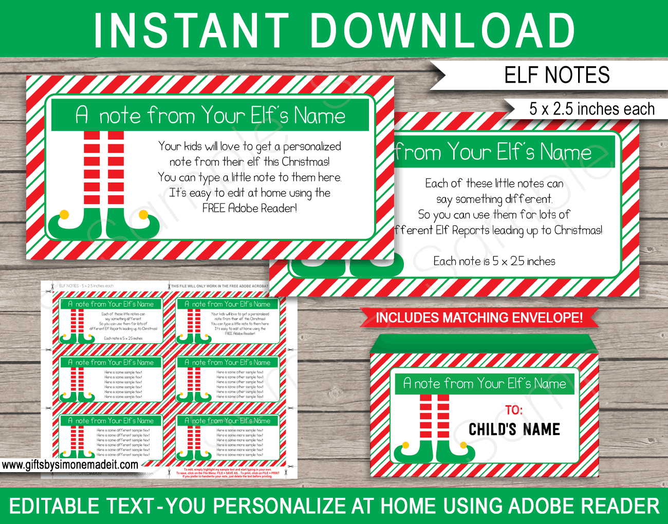 Christmas North Pole Stickers Template