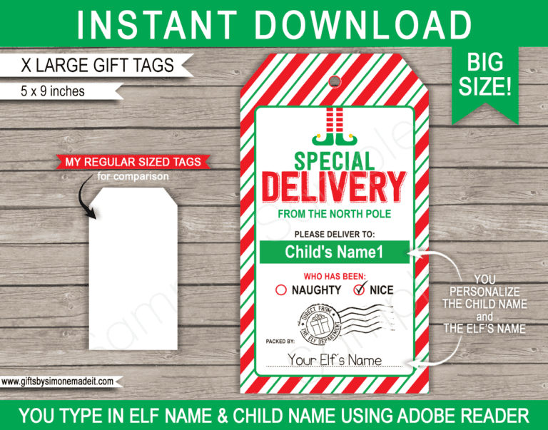 Christmas Gift Tags Template 