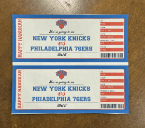 New York Knicks Game Gift Ticket Idea 300x264 