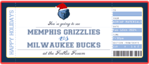 Memphis Grizzlies Gift Vouchers