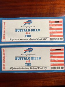 Buffalo Bills Gift Tickets - Instant Download - DIY Editable Template - Fun Gift Idea