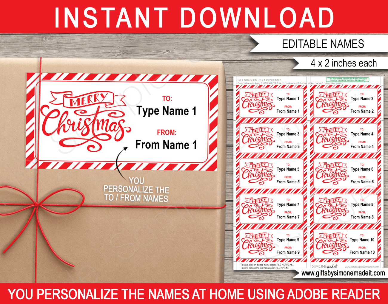 Valentine's Day Gift Labels Template